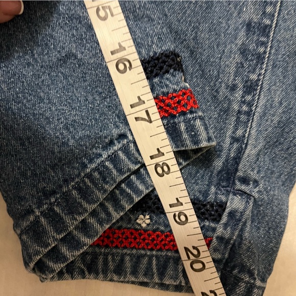 🇺🇸Americana Cropped Denim Overalls, 4th of July, size Large - Picture 8 of 8